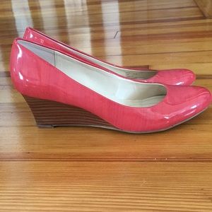 Pink Patent Wedges
